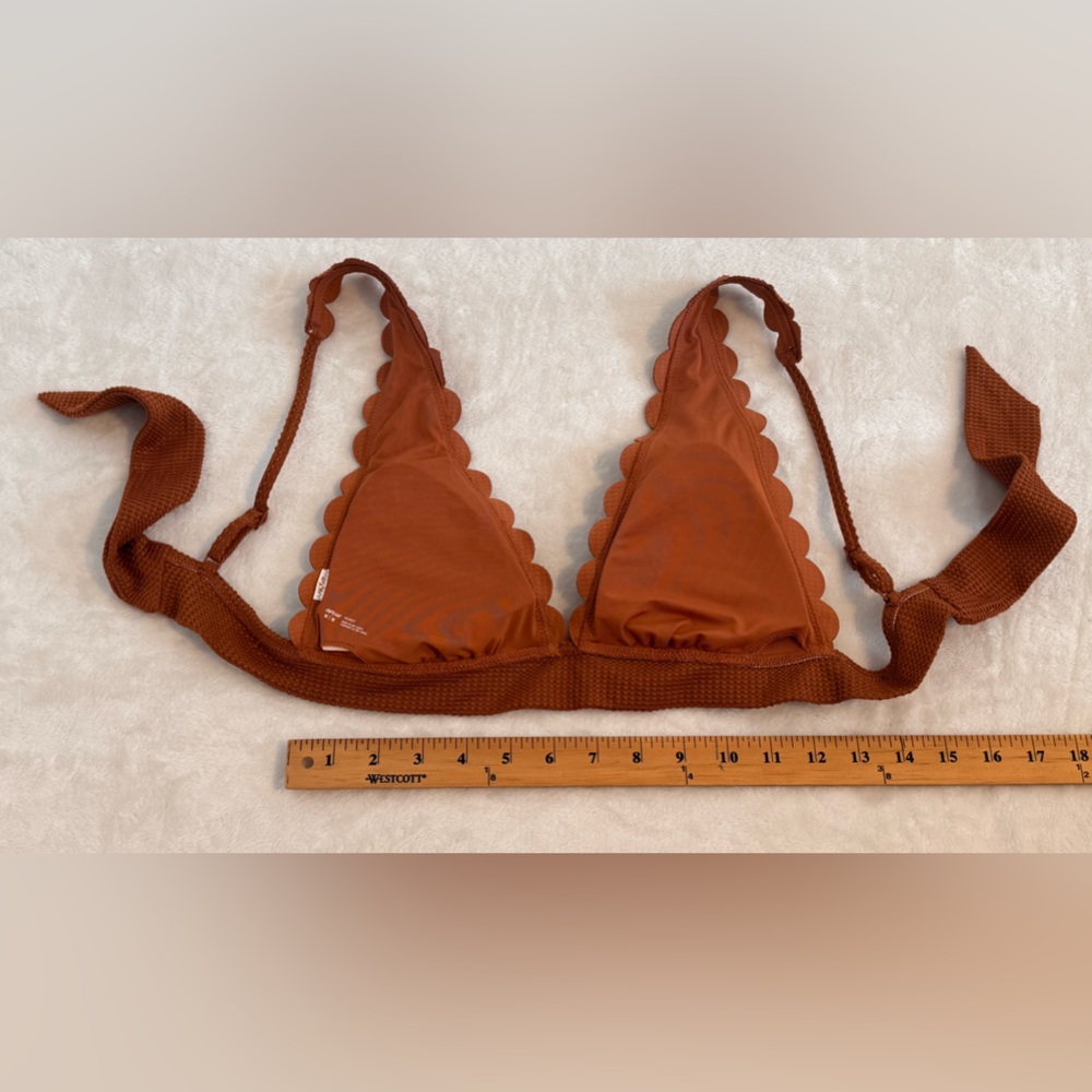 Aerie Size Medium Bikini Top.  Rust brown.  Never worn. Ties in back at bra line - Picture 6 of 6